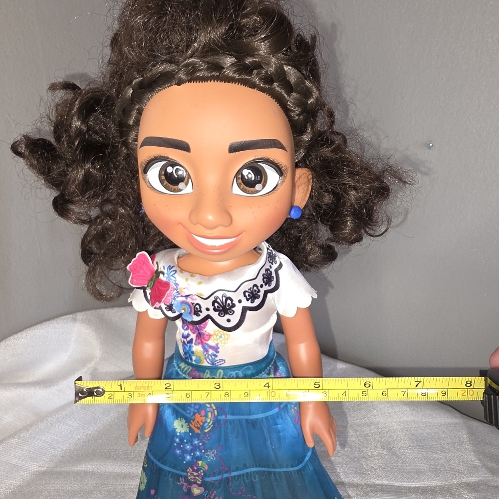 Encanto Disney Doll Blue and Pink with Curly Hair - Picture 3 of 5